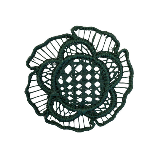 Artisan Woven Green Coasters