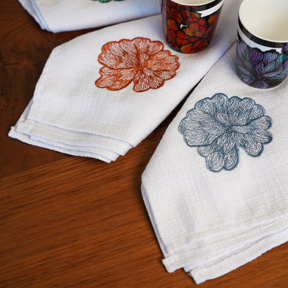 Flower Embroidered Napkins