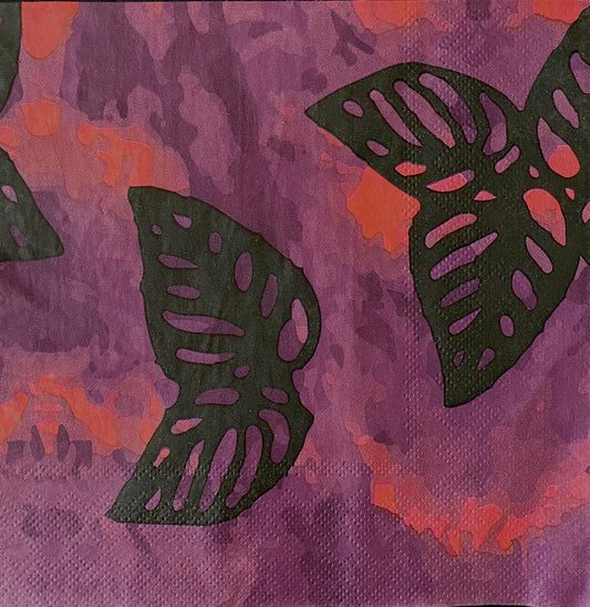 Gaia Printed Red Paper Napkins
