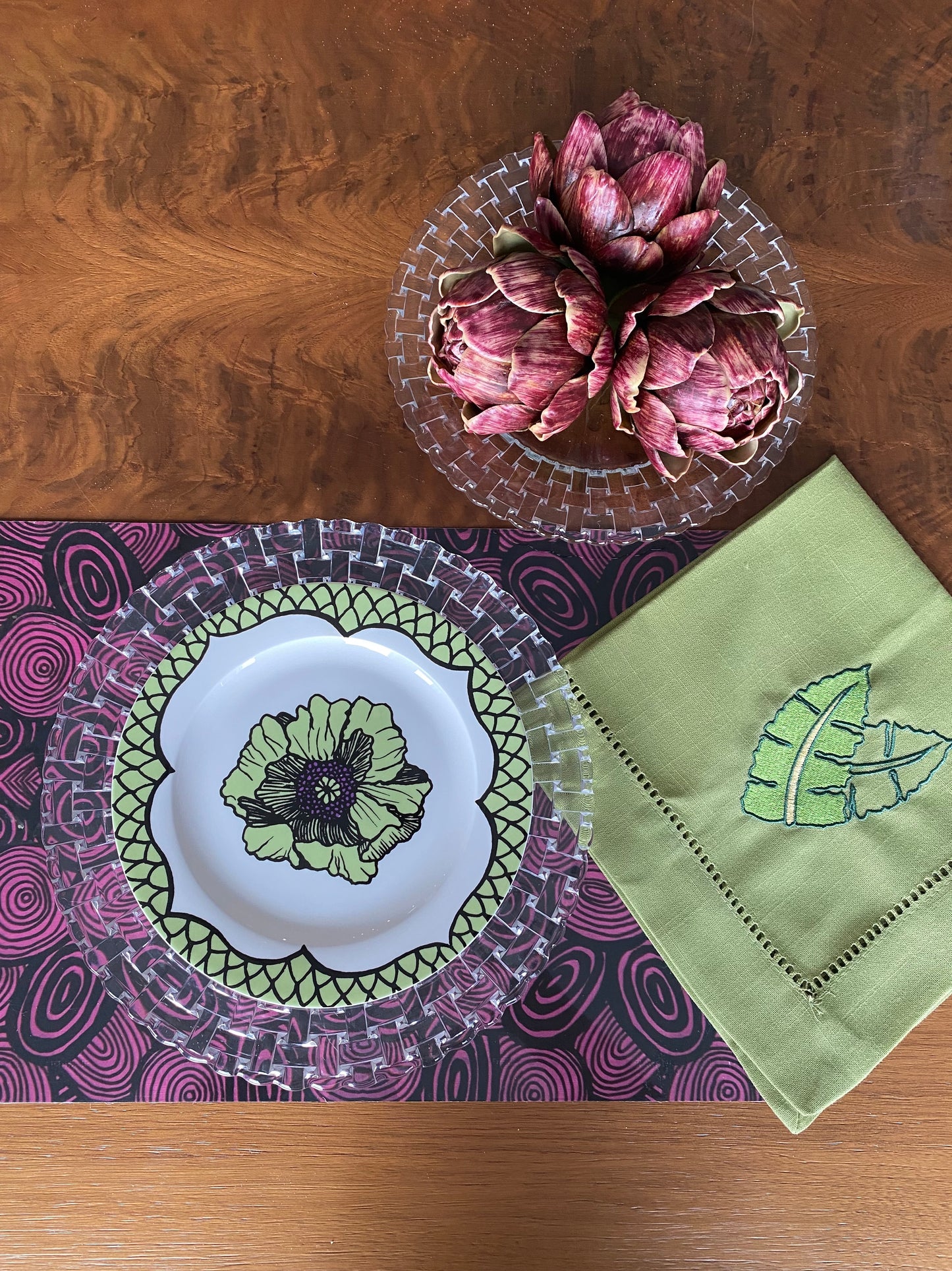 Green Porcelain Plates