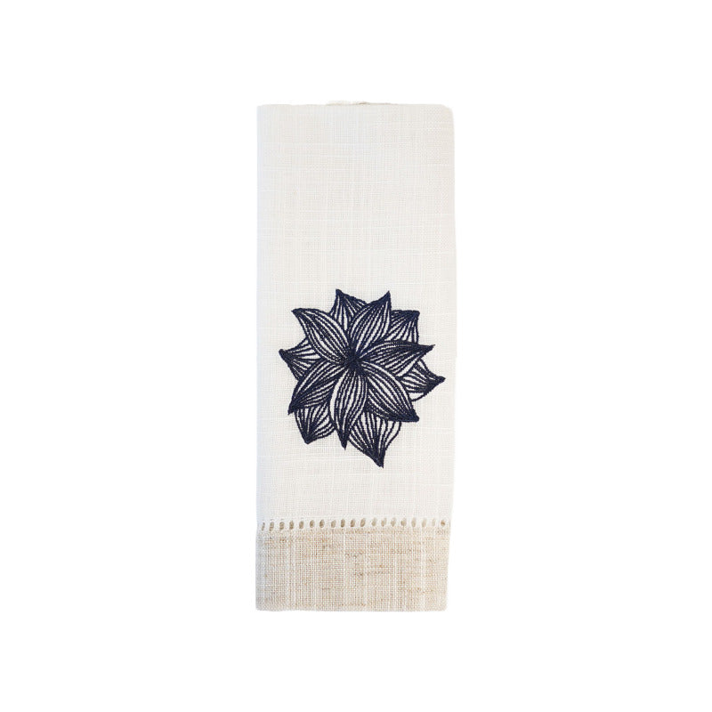 Blue Flower Embroidered Napkins