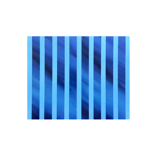 Shades of Blue Stripes Gloss Paper Placemats