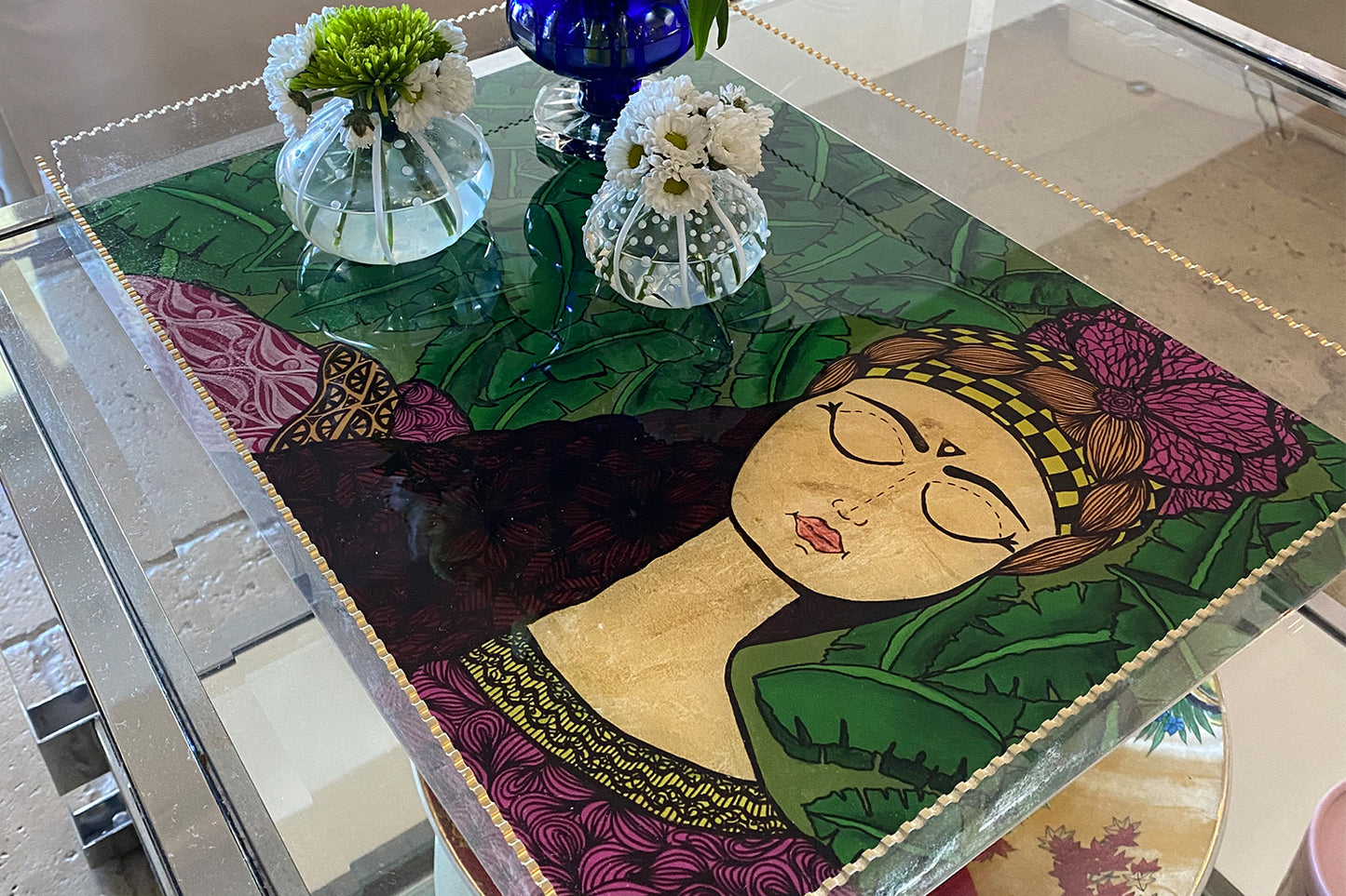 Caribbean Girl Acrylic Tray