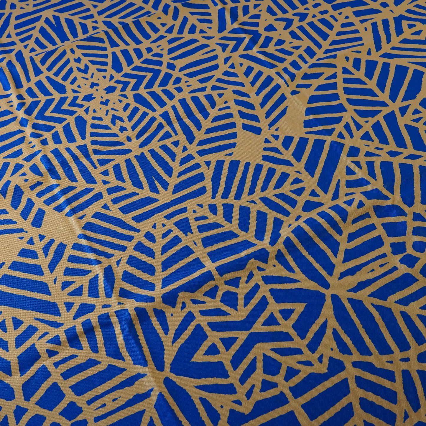 Blue and Gold Water Resistant Table Cloth