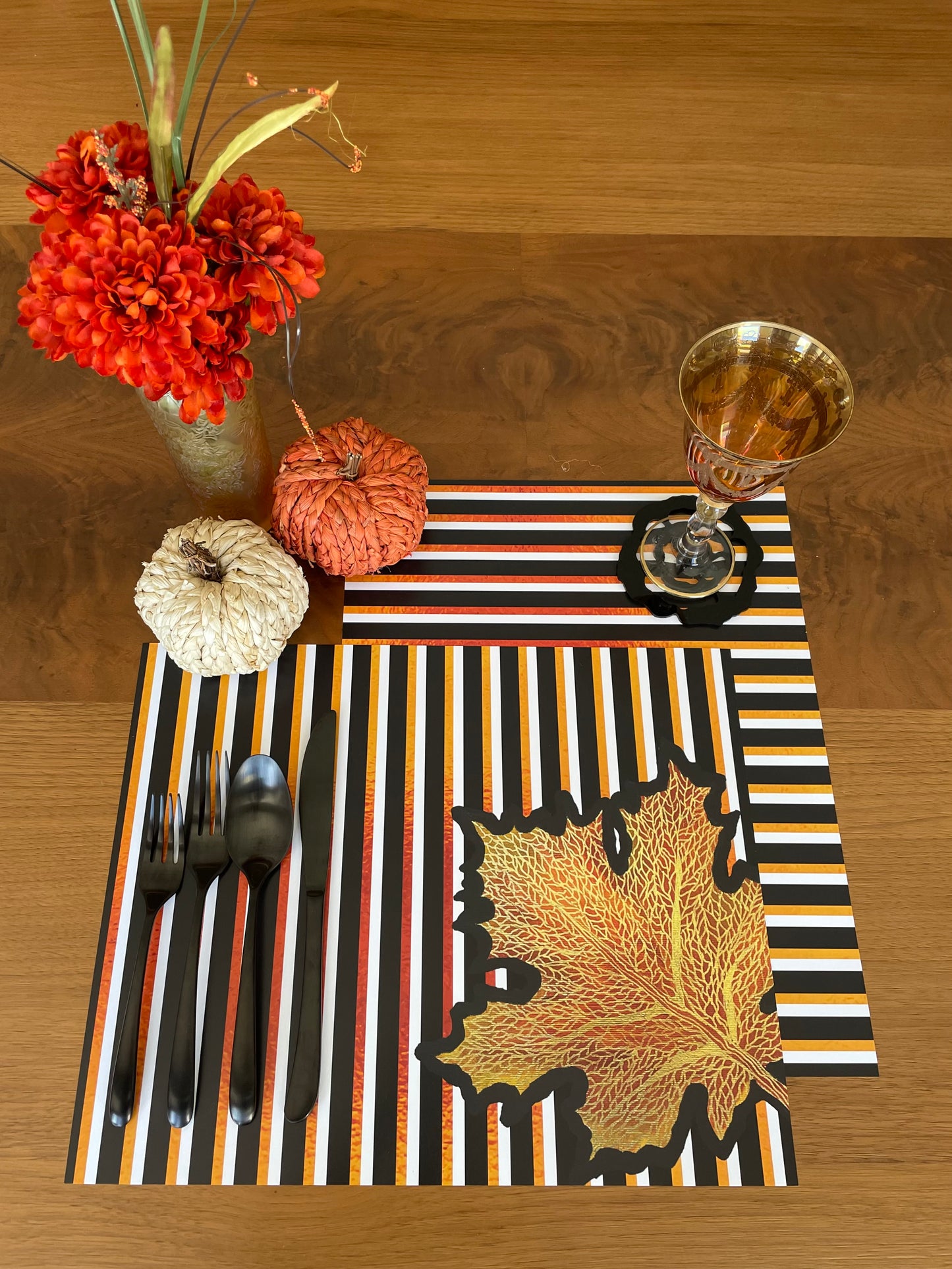 Fall Leaf Gloss Paper Placemats