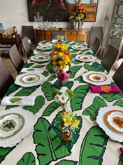 Green Tropical Water Resistant Table Cloth