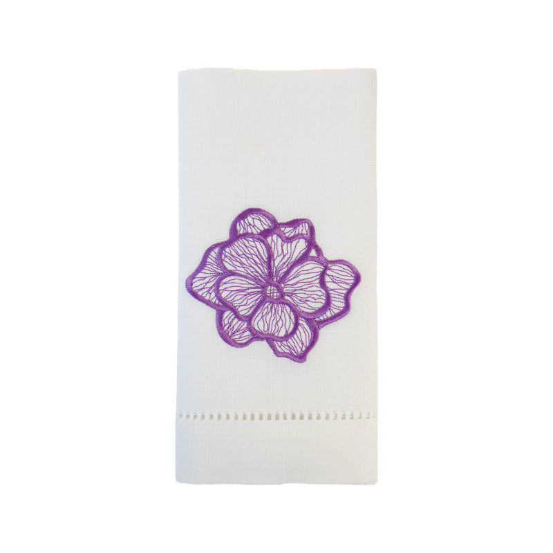 Lilac Flower Embroidered Napkins