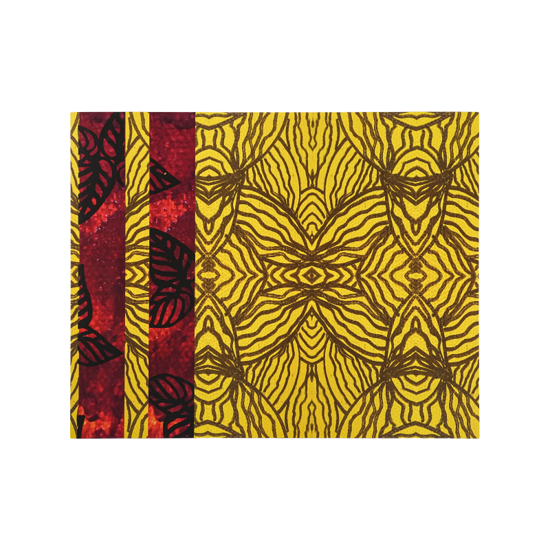 Red and Yellow Geometric Gloss Paper Placemats