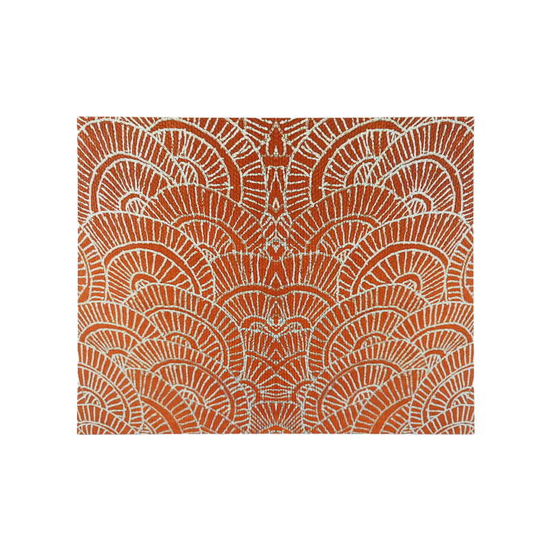 Moniqui Orange Hair Symmetrical Gloss Paper Placemats