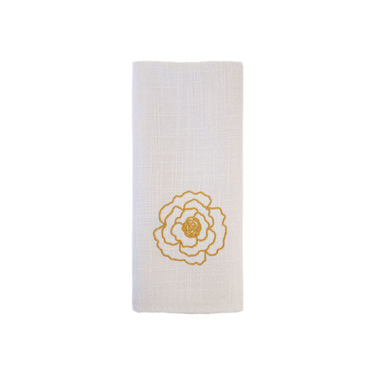 Yellow Flower Embroidered Napkins