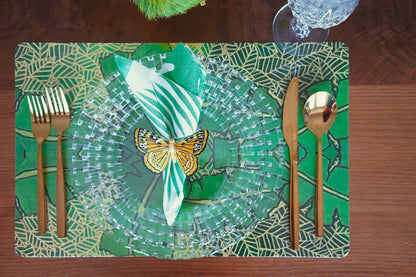 Green Palms Gloss Paper Placemats