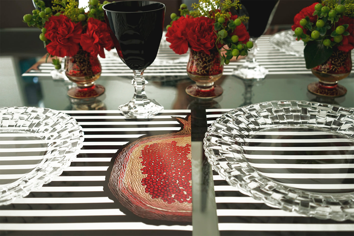 Pomegranate Gloss Paper Placemats