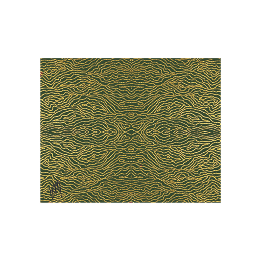 Green and Gold Print Gloss Paper Placemats