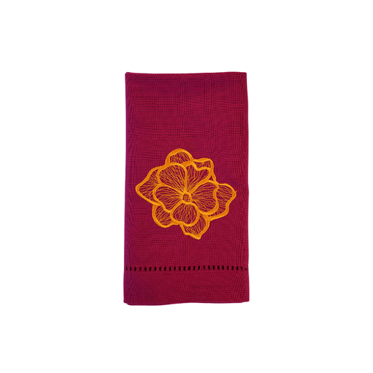 Fucsia and Orange Linen Napkins