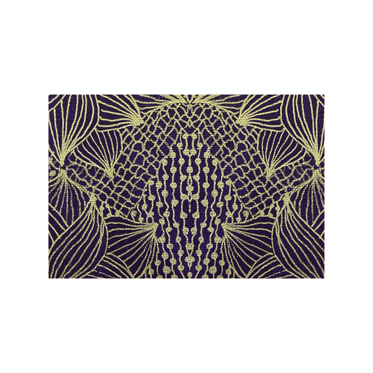 Gold and Navy Geometry Gloss Paper Placemats