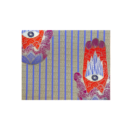 Orange Hamsa Gloss Paper Placemats